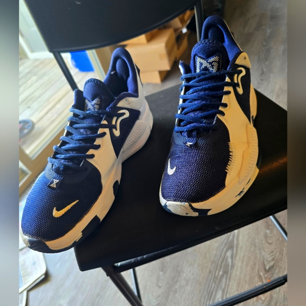 Nike PG 5 TB Navy Navy Blue White DA7758-401 Men Multi Size 9.5